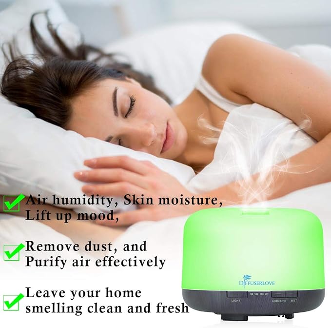 Diffuserlove Essential Oil Diffuser 500ML Aromatherapy Diffuser Mist - Image 4