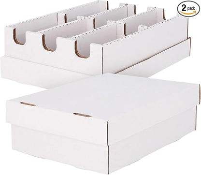 BCW 6-Cell Cargo Card Storage Box 3x2-2 Pack | Holds 2100 Cards | Fits by BCW
