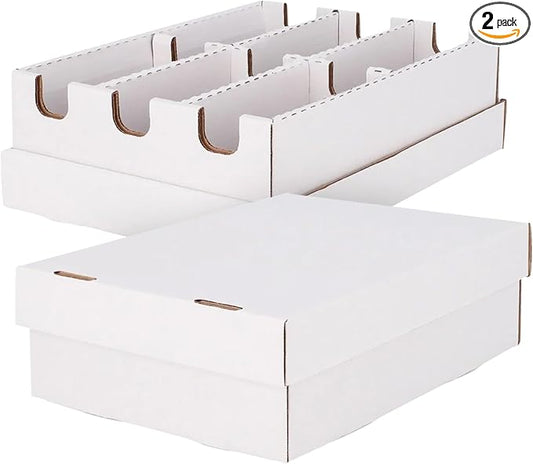 BCW 6-Cell Cargo Card Storage Box 3x2-2 Pack | Holds 2100 Cards | Fits by BCW