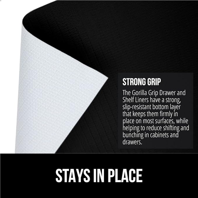 GORILLA GRIP DripGuard Shelf Liner, Non-Adhesive Drawer and Kitchen Cabinet - Image 3