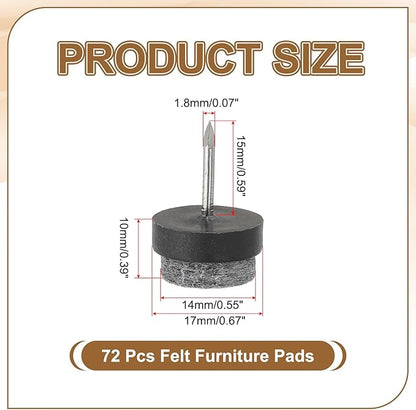 PATIKIL 17 mm Nail-on Felt Pads - Image 2