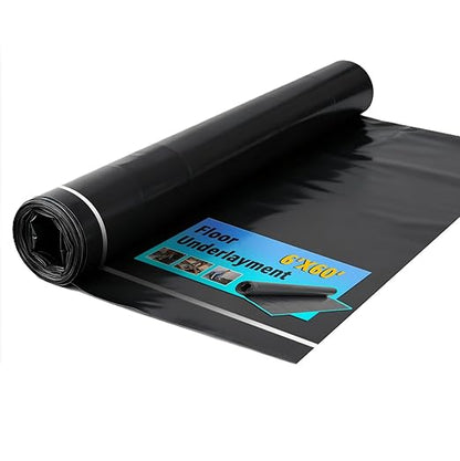 6 Mil 360 sq. ft. Black Moisture Barricade Underlayment Polyethylene Film Roll by SUNSHORE