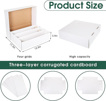 Yexiya 10 Pcs 3200 Count Sports Card Storage Boxes White Trading Card Box - Image 2