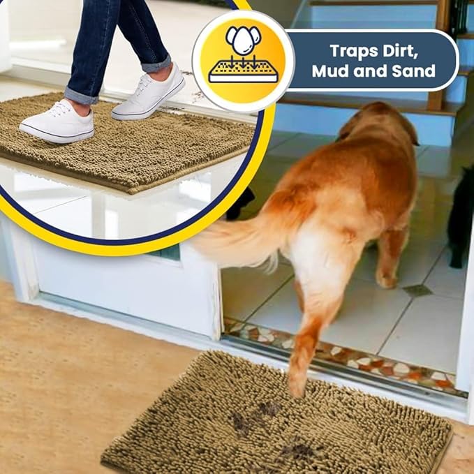 Muddy Mat® Pack of 3 Highly Absorbent Microfiber Dog Door Mat and Pet Rug - Image 3