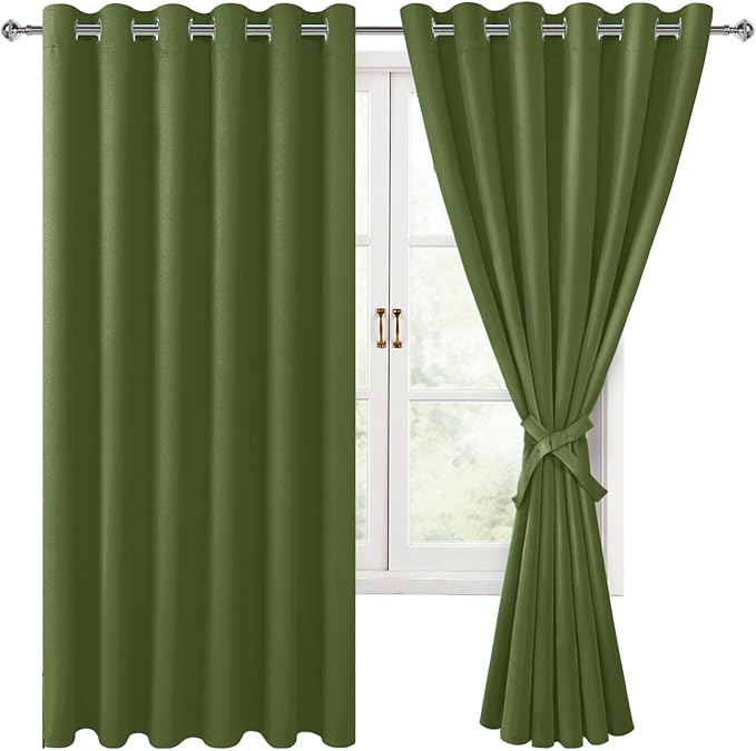 Hiasan Room Darkening Curtains for Bedroom, 70 x 63 Inches - Image 7