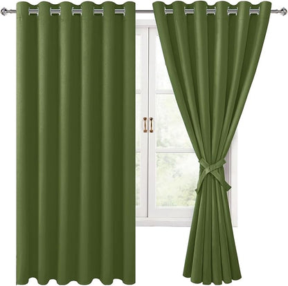 Hiasan Room Darkening Curtains for Bedroom, 70 x 63 Inches - Image 7