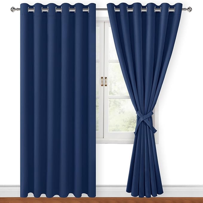 Hiasan Room Darkening Curtains for Bedroom, 70 x 84 Inches - Image 6