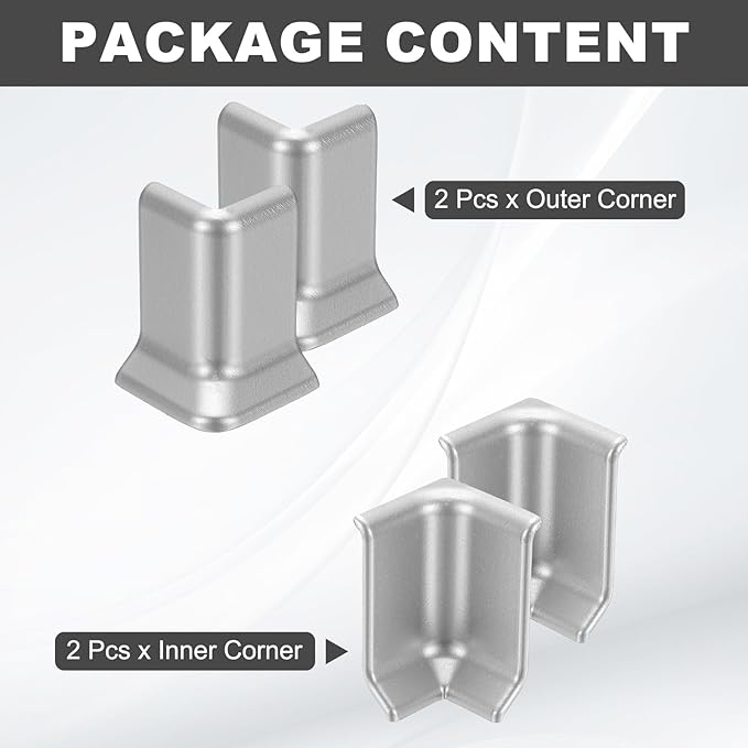 uxcell Self Adhesive Baseboard Corner Blocks, 2.2 Inch Wall Edge Corner - Image 3
