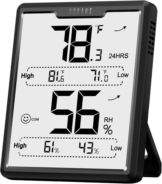 DOQAUS Upgraded Digital Hygrometer Room Thermometer Indoor, Humidity Meter by DOQAUS