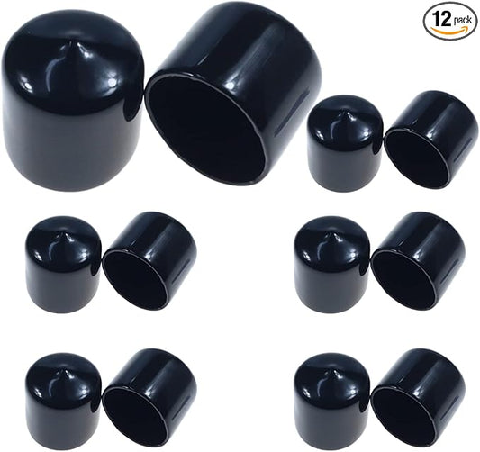 Acocony 1 Inch Rubber Cap Round Rubber End Caps PVC Flexible Protector Plastic by Acocony