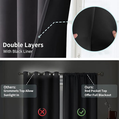 BGment Thermal Insulated 100% Blackout Curtains - Image 6