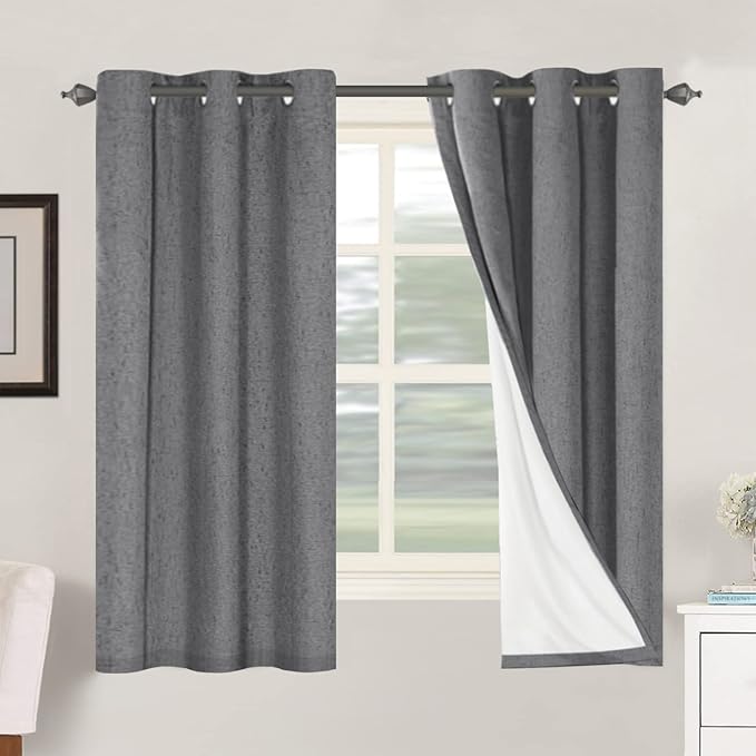 H.VERSAILTEX Primitive Linen Curtains 100% Blackout Curtain Drapes Burlap by HVERSAILTEX