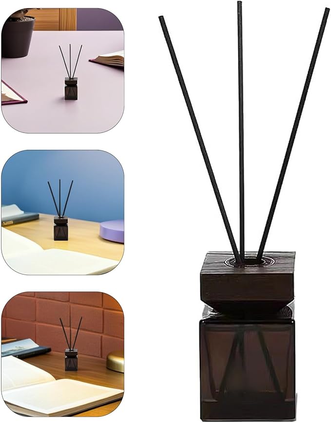 1set Empty Diffuser Bottle Wooden Lid Rattan Fragrance Oil Bottle - Image 8