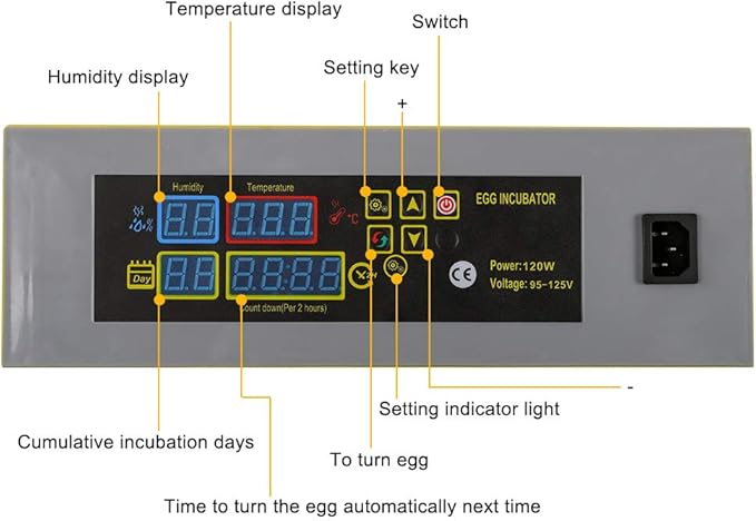 112 Egg Incubator, Efficient Incubator Hatching Eggs, - Image 6