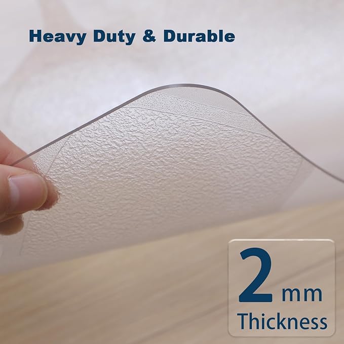 Clear Pebble Patterned Refrigerator Mat, 2mm PVC Anti-Slip Floor Protector - Image 3
