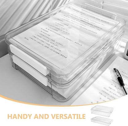 TEHAUX 2pcs Document Organizer Storage Box Lightweight File Holder - Image 6