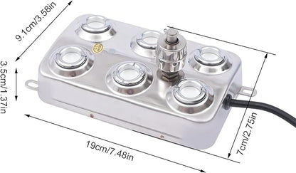 YIYIBYUS Ultrasonic Mist Maker 6 Head Mister Foggers Rockery Pool Water - Image 3
