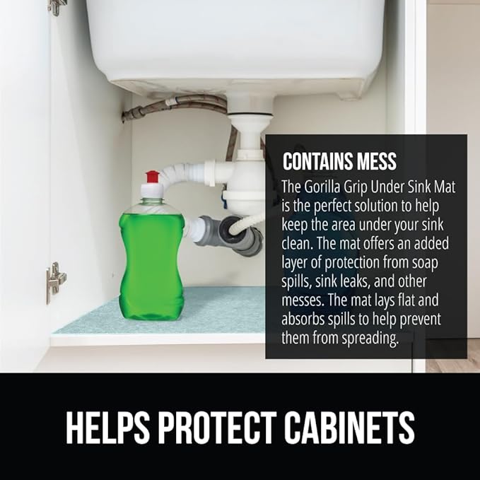 GORILLA GRIP LeakGuard Non-Adhesive Under Sink Mat - Image 3