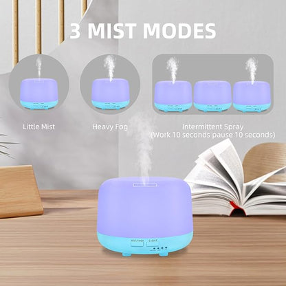300ML Air Diffuser for Essential Oils, Ultrasonic Aromatherapy Diffuser - Image 3