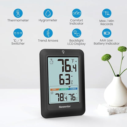 Newentor Indoor Outdoor Thermometer Wireless, Weather Stations Wireless Indoor - Image 7