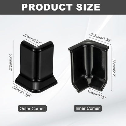 uxcell Self Adhesive Baseboard Corner Blocks, 2.2 Inch Wall Edge Corner - Image 2