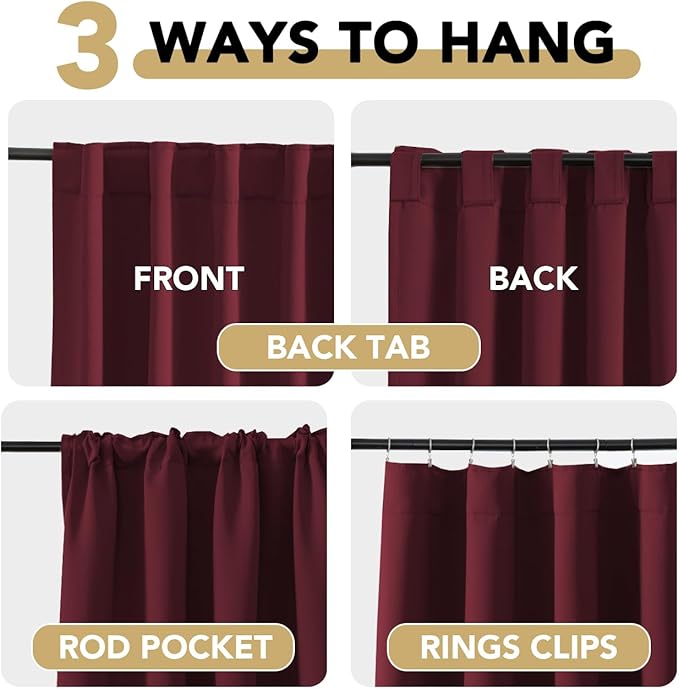 H.VERSAILTEX Christmas Blackout Curtains Thermal Insulated Window Treatment - Image 4