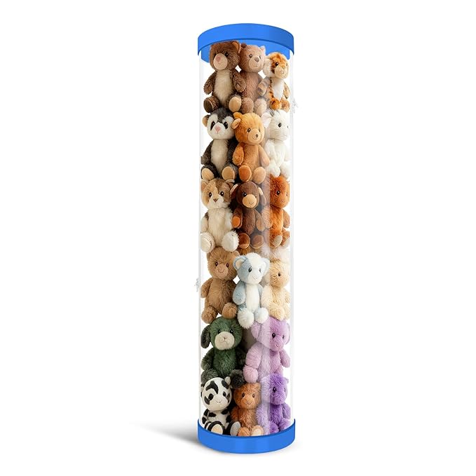 Stuffed Animal Storage Tube, 47x11 Inch Large Capacity Toy Storage Organizer by Mocuba