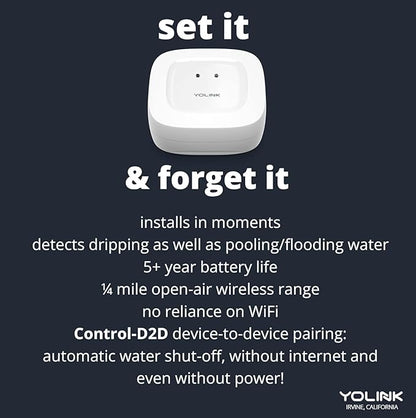 YoLink Water Leak Starter Kit: Hub + 6 Leak Sensor 1, LoRa Long-Range, - Image 7