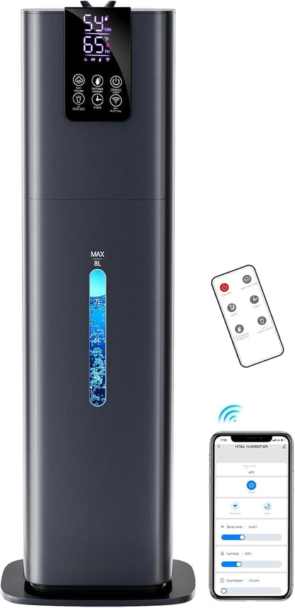 Smart Humidifiers Large Room Bedroom Home, 2.11Gal Quiet Top Fill Cool Mist by HumidifiersLargeRoomBedroom