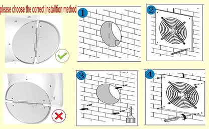 8 Inch Metal Exhaust Fan With Switch - Image 6