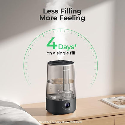 Homvana Humidifiers for Bedroom Home, 3.6L Cool Mist Top-Fill 34H Super Long - Image 3