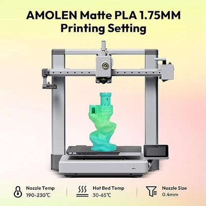 AMOLEN Matte PLA Filament 1.75mm, Bicolor Rainbow Bundle PLA, Smooth Finish - Image 3