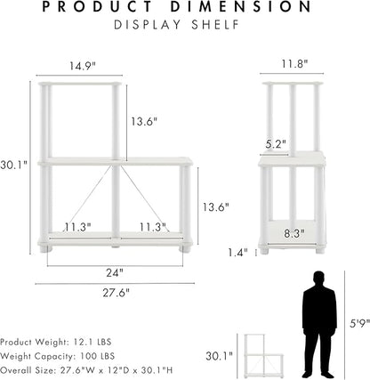 Homes: Inside + Out Apexa Modern 3-Cube Ladder Shelving Units, Collectibles - Image 3
