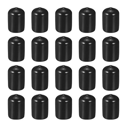 DMiotech 20 Pack 9/16" ID Black Screw Thread Protectors Rubber End Caps Bolt by DMiotech