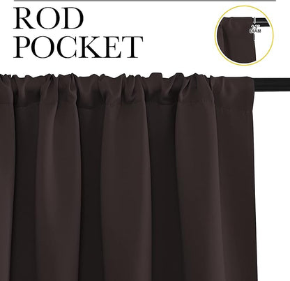 NICETOWN Blackout Curtains for RV Windows, Toffee Brown, 2 Panels, Room - Image 2