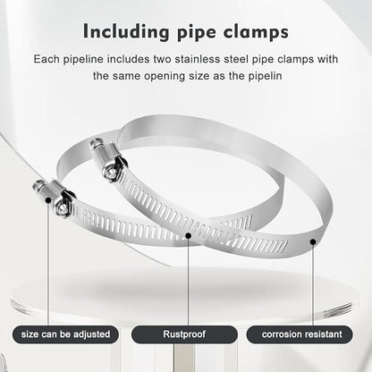 YIJUHOU Dryer Vent Hose Flexible: 3 Inch 17FT Flexible Aluminum PVC Insulated - Image 6