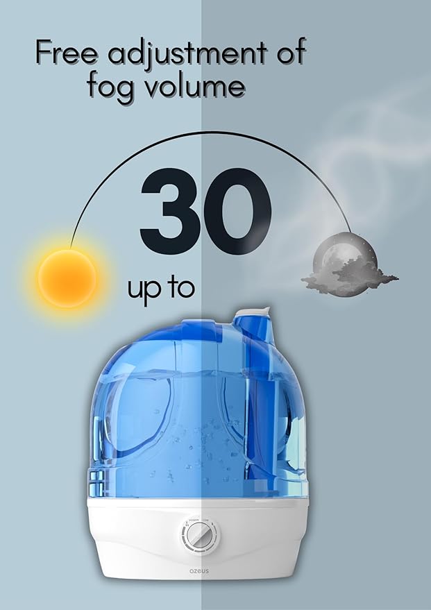 AZEUS 2.8L Large Capacity Ultrasonic Cool Mist Humidifier - Image 5