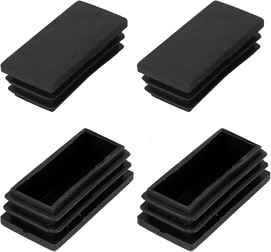 METALLIXITY Rectangle End Caps 4Pcs, Plastic Rectangle Tube Inserts Threaded by METALLIXITY