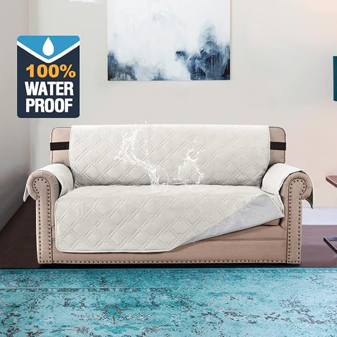 H.VERSAILTEX 100% Waterproof Sofa Slipcover Washable Loveseat Cover - Image 2