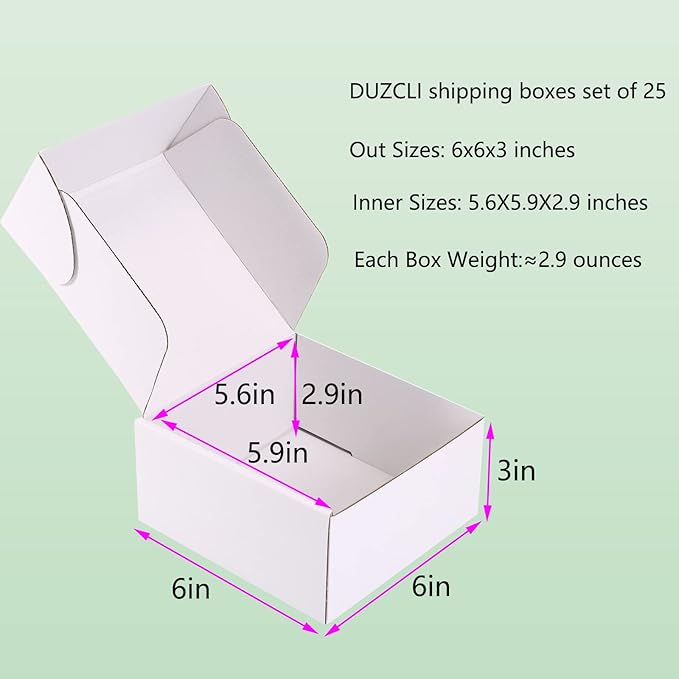 Small Shipping Boxes 6x6x3 Inch - Image 2