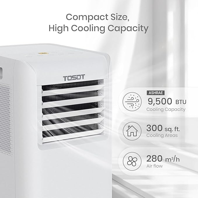 TOSOT 9, 500 BTU Air Conditioner, Easy Install, Quiet 3-in-1 Portable AC - Image 2