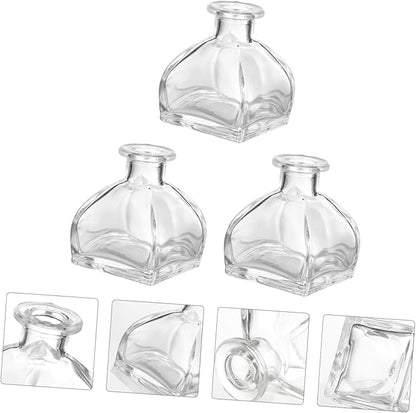 Veemoon Essential Oil Diffuser Bottles Set of 3 Fragrance Release Glass Jars - Image 3