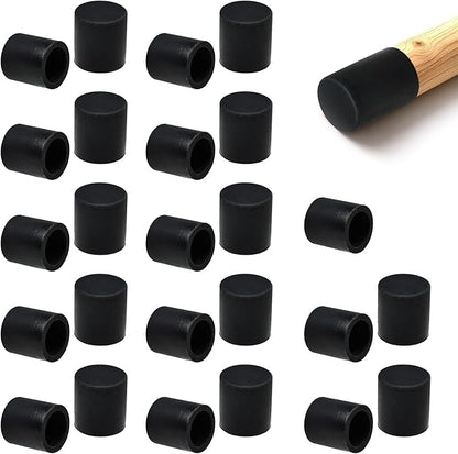 25 Pcs 1/2" Round Chair Leg Tips Caps, Silicone Rubber Furniture Leg Floor by BOPOREAE