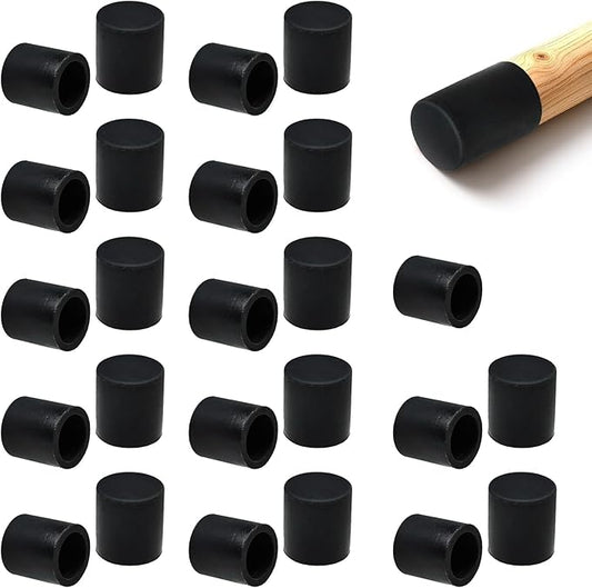 25 Pcs 1/2" Round Chair Leg Tips Caps, Silicone Rubber Furniture Leg Floor by BOPOREAE