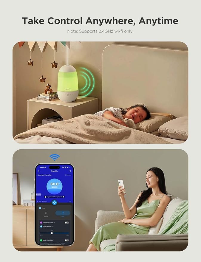 GoveeLife Humidifiers for Bedroom, Smart Cool Mist Air Humidifier for Baby - Image 5