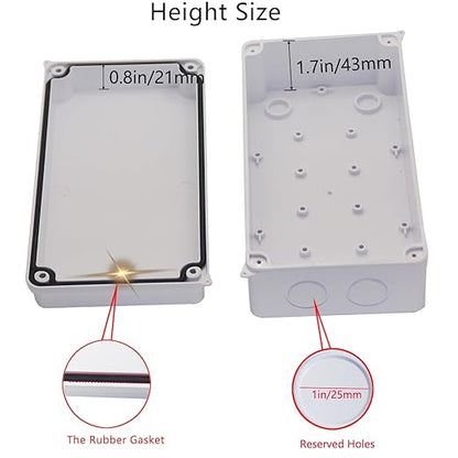 Junction Box, Reserved Holes Electrical Boxes Waterproof IP65 ABS Plastic - Image 4