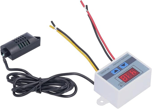Humidity Controller for Humidifier, DC 12/24V Digital Humidistat 1-99.9% by Wisoqu