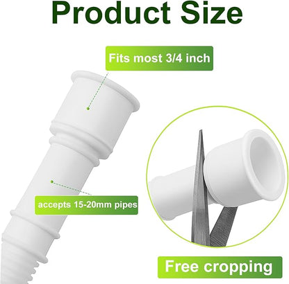 Dehumidifier Drain Hose with Cuttable Rubber Adapter & Connect Clamp, 3/4 Inch - Image 3