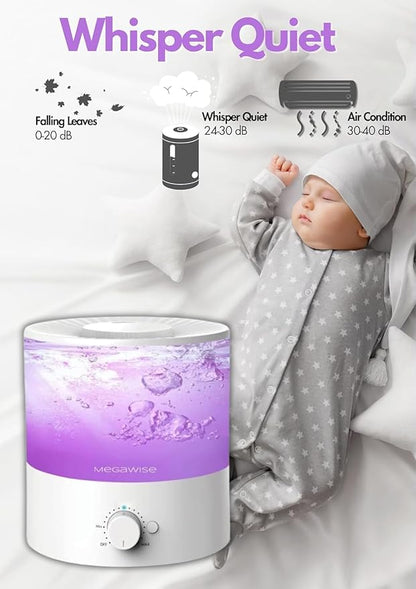 MegaWise Cool Mist Humidifiers for Babies, Home and Office | Super Quiet - Image 5