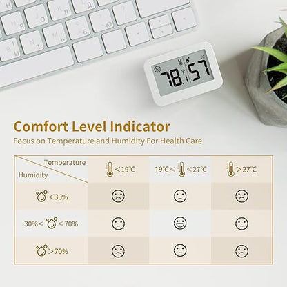DOOMAY Mini Hygrometer Indoor Thermometer, Digital Humidity Gauge - Image 4